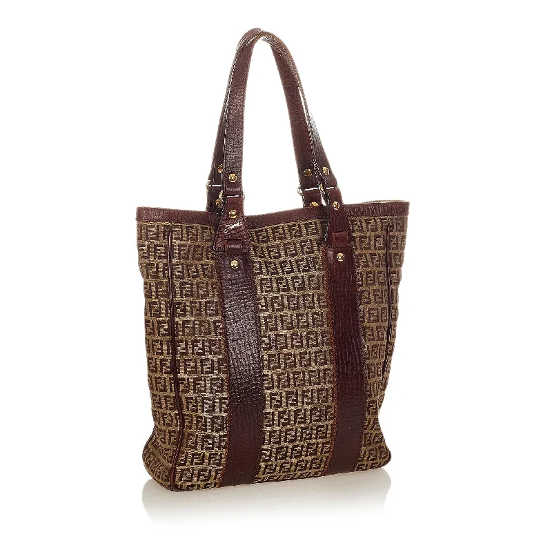Modern And Limited-Time Offer Bags Fendi Zucchino Canvas Tote Bag (SHG-24739)