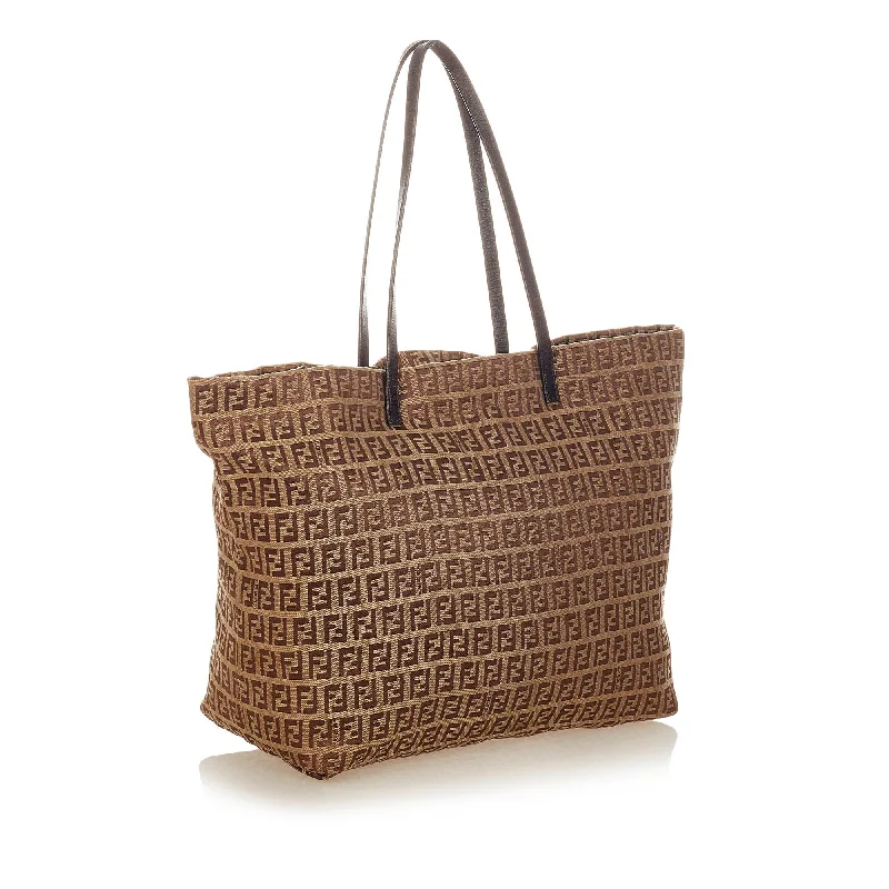 Sleek And Seasonal Sale Bags Fendi Zucchino Canvas Tote Bag (SHG-26505)