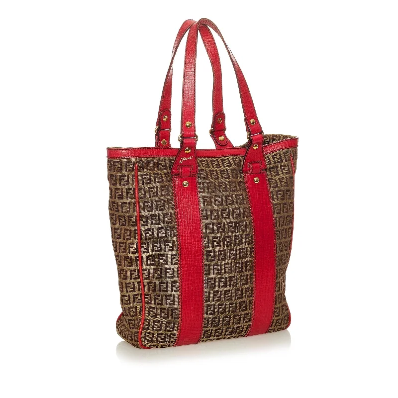 Affordable Bags For Budget Shoppers Fendi Zucchino Canvas Tote Bag (SHG-27918)