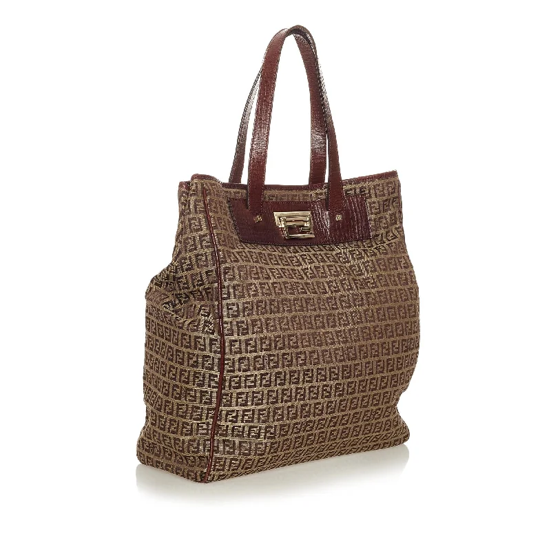 Limited-Time Offer On Trendy Bags Fendi Zucchino Canvas Tote Bag (SHG-27992)