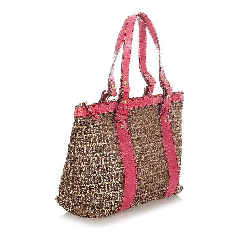 Cozy Handbags With Clearance Prices Fendi Zucchino Canvas Tote Bag (SHG-31054)