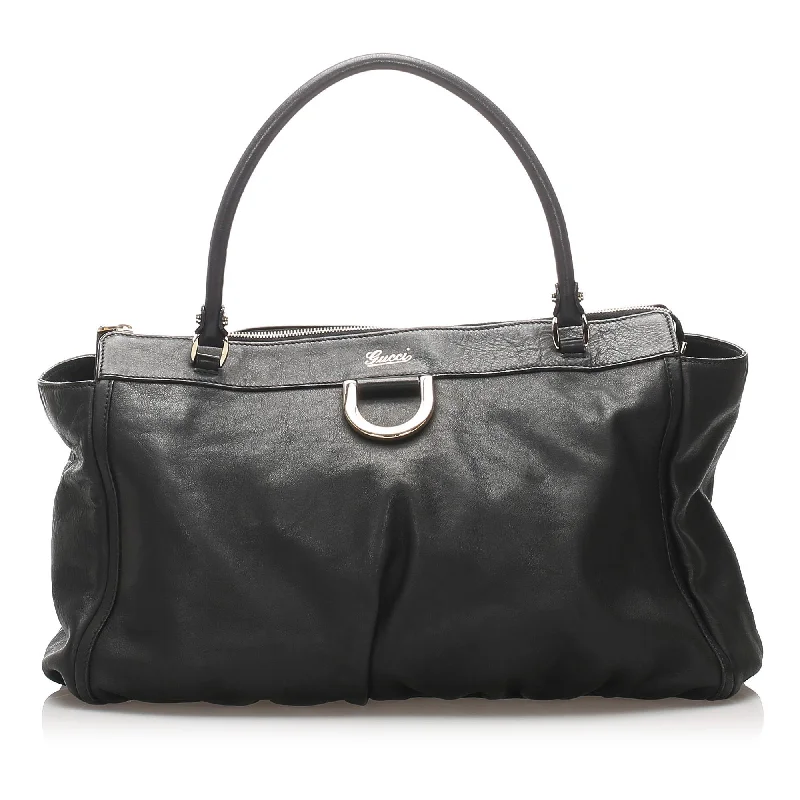 Valentine's Day Gucci Abbey D-ring Leather Tote Bag (SHG-10724)