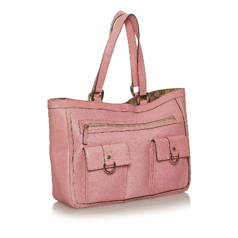 Luxury Bags On Sale Gucci Abbey Iris Leather Tote Bag (SHG-37220)