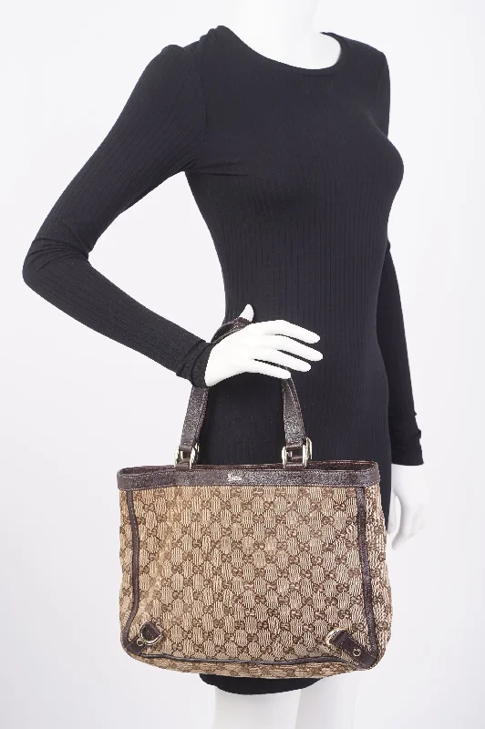 Cyber Monday Discounts On Bags Gucci Abbey Tote Bag Supreme Print / Brown Canvas