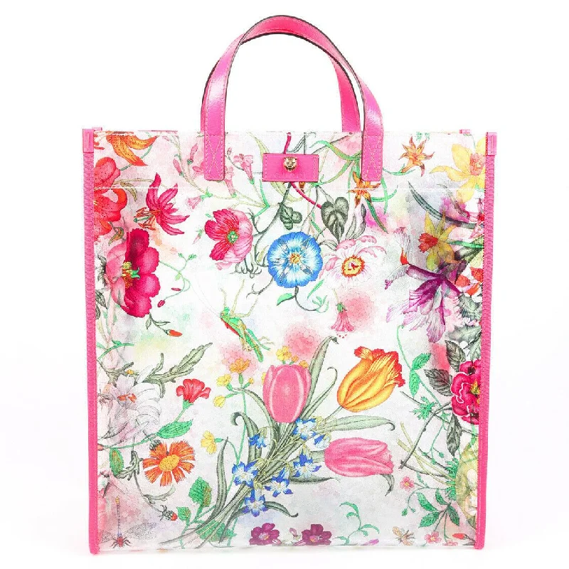 Durable And Cheap Bags Gucci Bag Flora Multicolor Vinyl Tote
