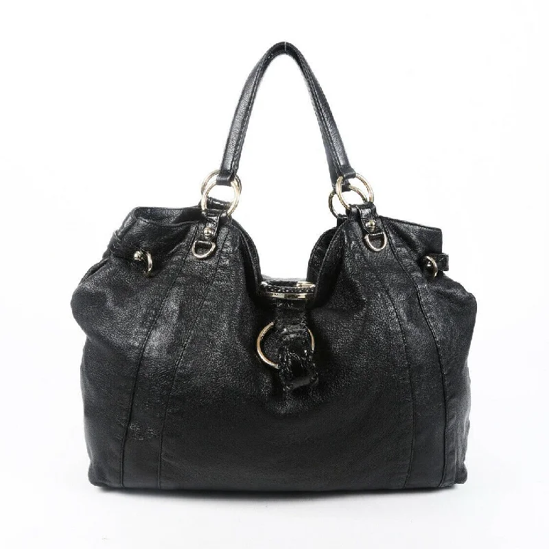 Bold And Flash-Sale Bags Gucci Bag G Wave Black Leather Tote