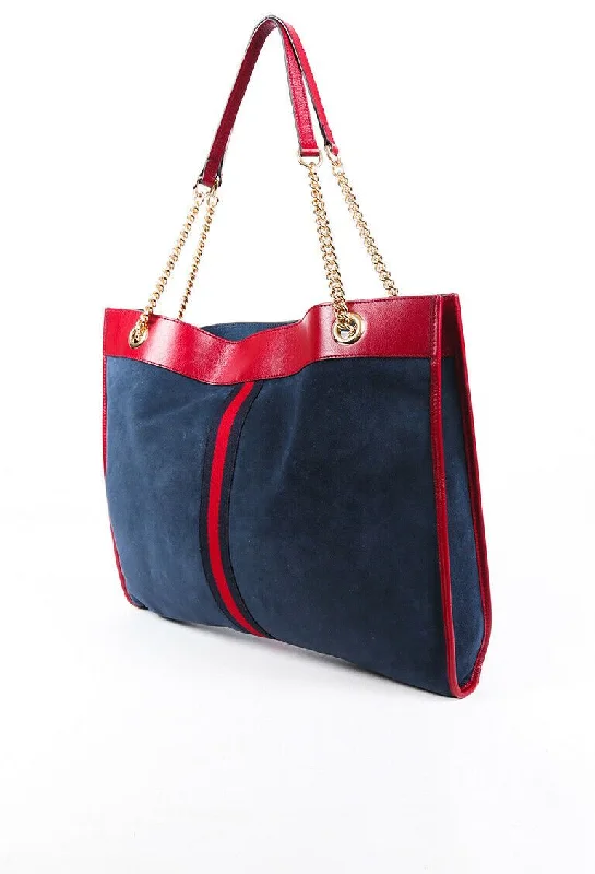 Lightweight And Affordable Bags Gucci Bag Rajah Large Blue Suede Leather Tote