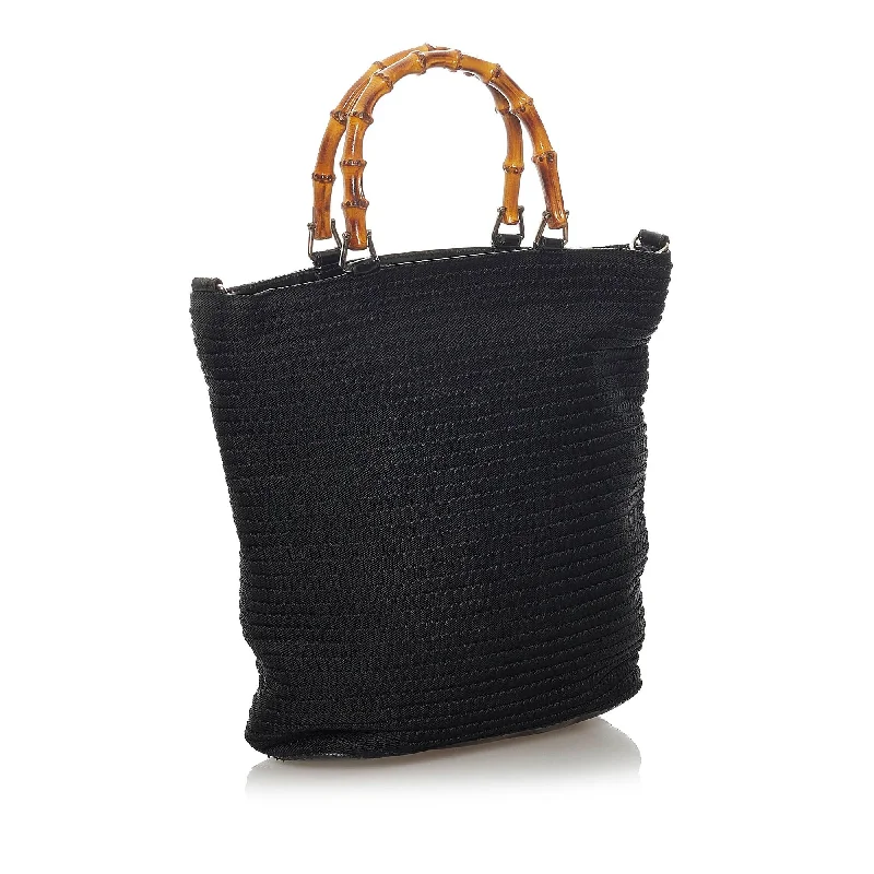 Bags With Seasonal Sales Gucci Bamboo Canvas Tote Bag (SHG-37601)