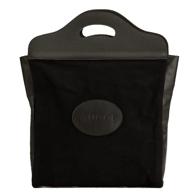 Senior Travelers Gucci Black Suede Tote Bag (5101040)