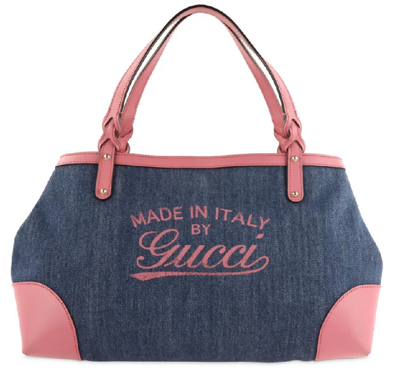 Cyber Monday Discounts On Bags Gucci Blue Denim Tote