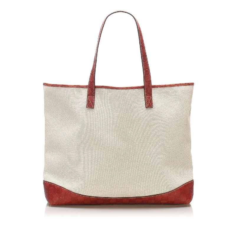 Seasonal Clearance Bags For Summer, Winter, Etc. Gucci Canvas Tote Bag (SHG-11612)