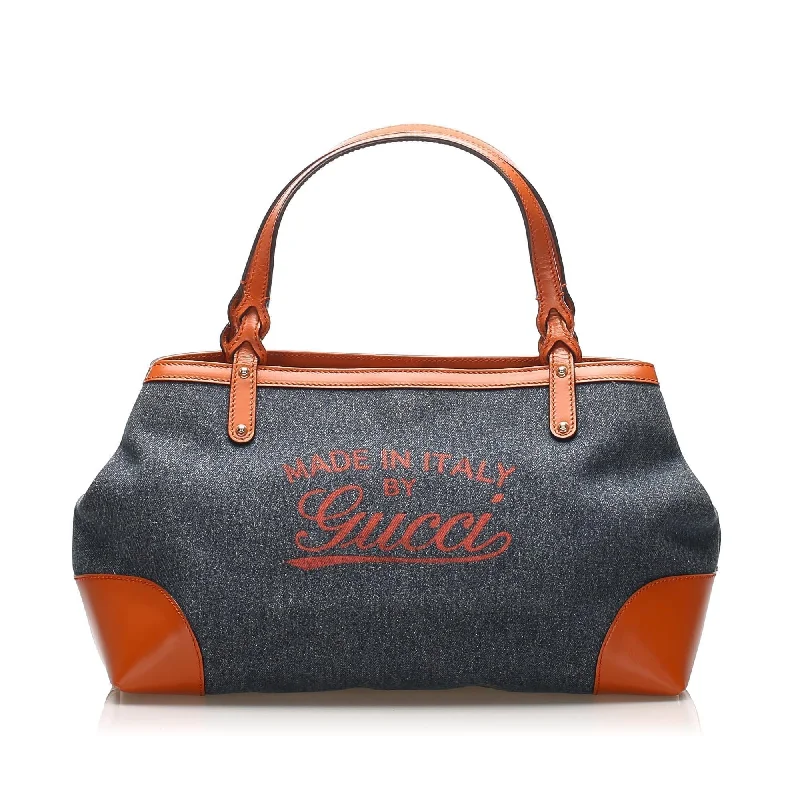 Discounted Designer Bags On Sale Gucci Craft Denim Tote Bag (SHG-11937)