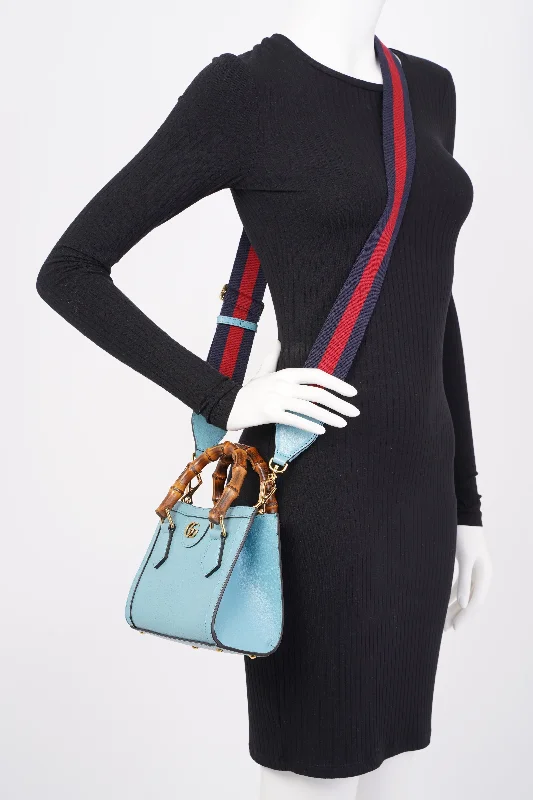 Stylish Bags For Fashion Influencers And Bloggers Gucci Diana Mini Tote Bag Baby Blue Leather Stylish Bags For Fashion Influencers And Bloggers Gucci Diana Mini Tote Bag Baby Blue Leather