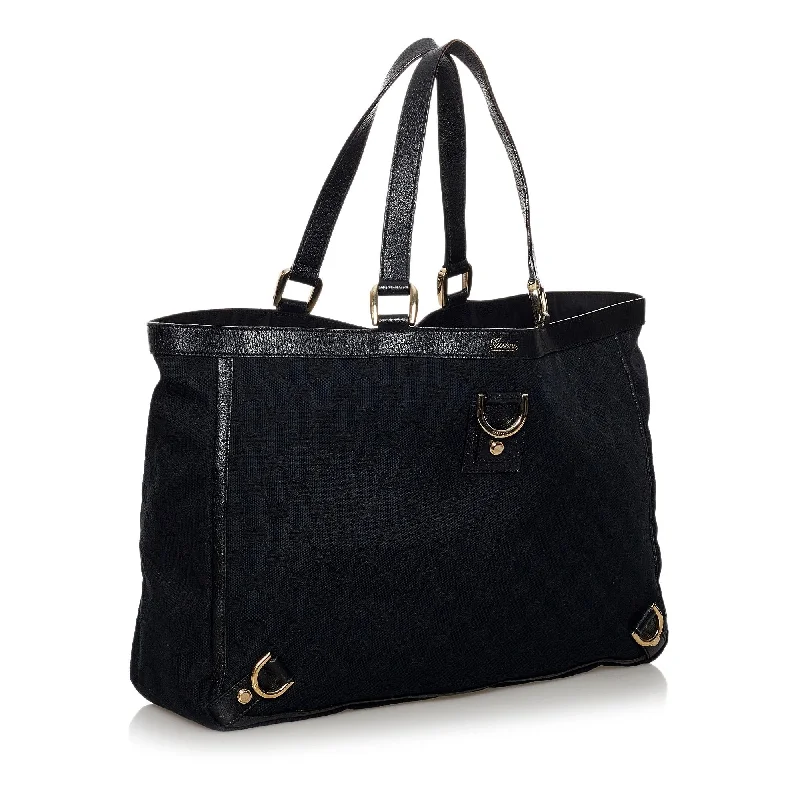 Bags For Playful And Chic Styles Gucci GG Canvas Abbey D- Ring Tote Bag (SHG-37598)