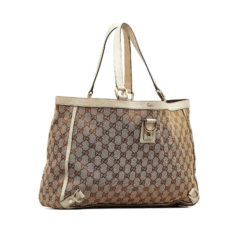 Luxury Bags For Working Professionals Gucci GG Canvas Abbey D-Ring Tote Bag (SHG-w0nWpO)