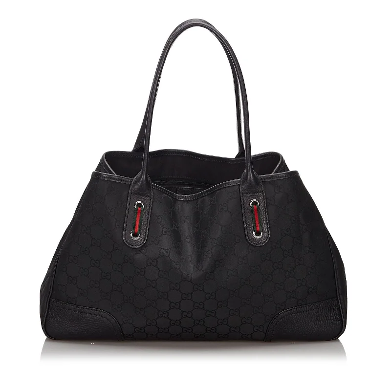 Inspired Bags For Modern Sophistication Gucci Black Canvas Fabric GG Princy Tote Bag Italy Inspired Bags For Modern Sophistication Gucci Black Canvas Fabric GG Princy Tote Bag Italy