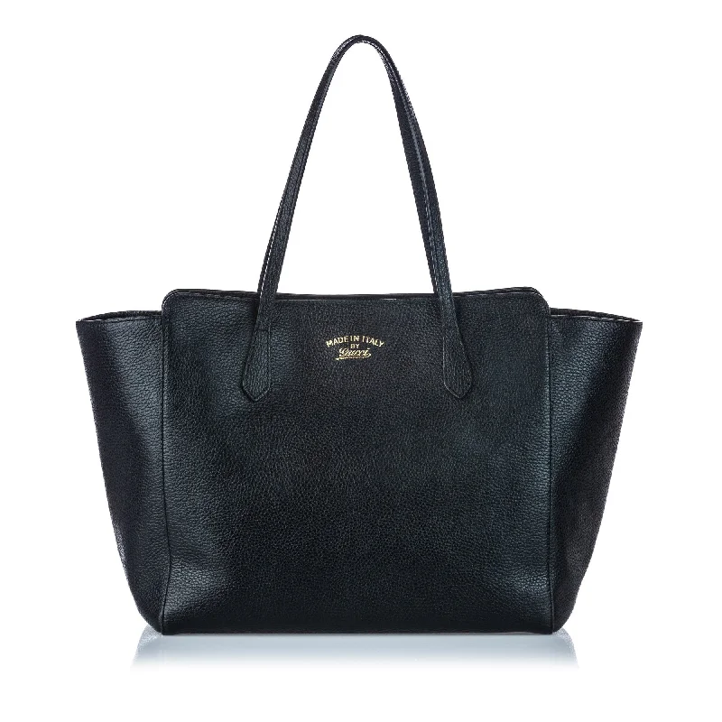 Affordable Handbags Gucci Black Others Leather Swing Tote Bag Italy