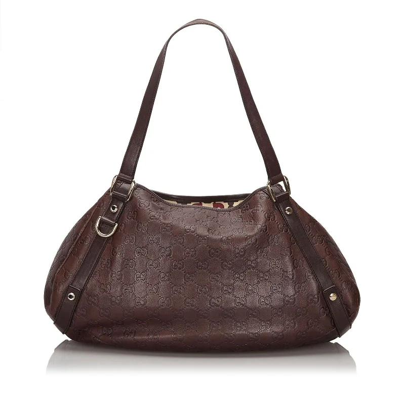 High-Quality Bags Gucci Brown Dark Others Leather Guccissima Pelham Tote Italy
