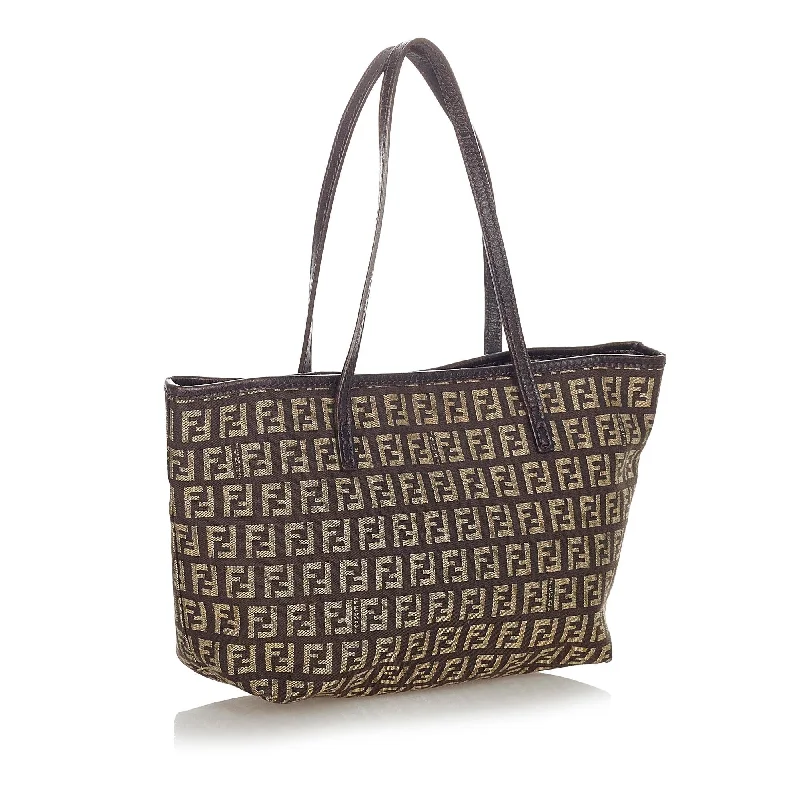 Elegant And On-Sale Evening Bags Fendi Zucchino Canvas Tote Bag (SHG-23843)