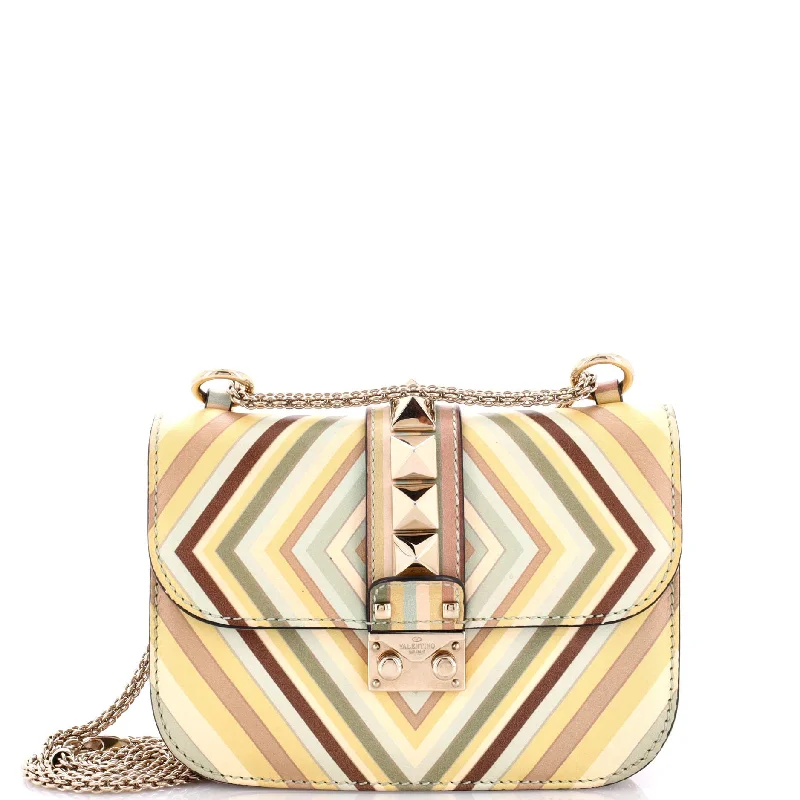 Urban Bags For City Life And Streetwear Fashion 1973 Glam Lock Shoulder Bag Striped Leather Small Urban Bags For City Life And Streetwear Fashion 1973 Glam Lock Shoulder Bag Striped Leather Small