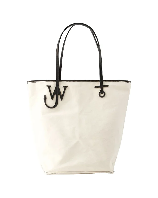 Vibrant Bags With Discounts Anchor Tall Tote Bag - J.W. Anderson - Canvas - Ivory/Black