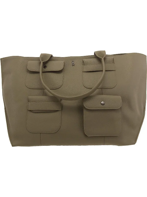 Bags With Discounts Anisia Womens Faux Leather East/West Tote Handbag