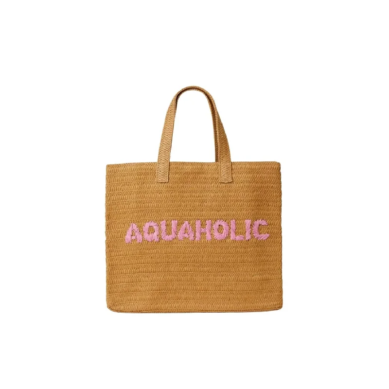Flash Sale On Premium Bags Aquaholic Beach Tote Bag In Sand/pink
