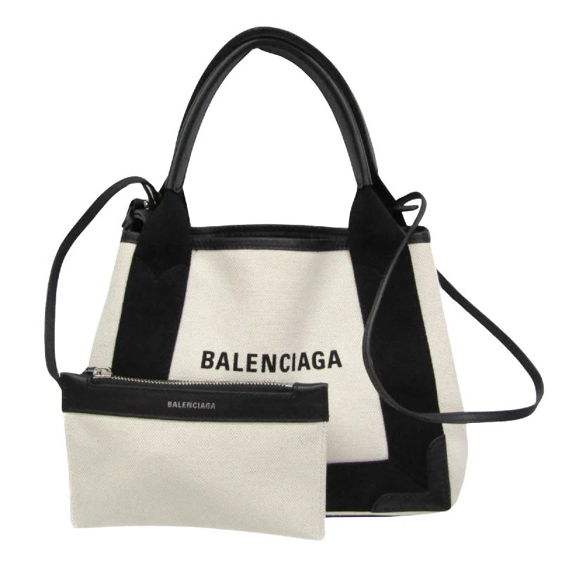 Bag Deals Balenciaga Navy Cabas  Leather Tote Bag (Pre-Owned)