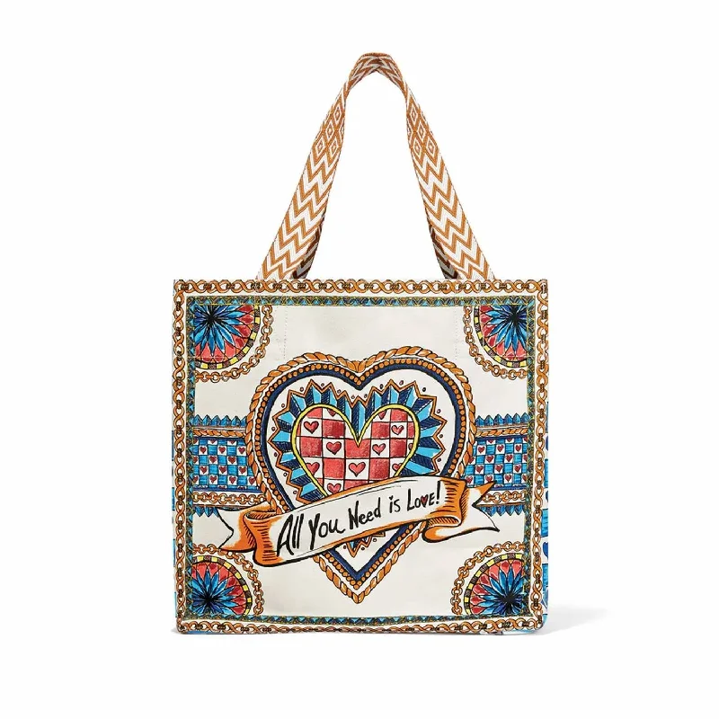 Everyday Bags For Work, School, Or Errands Believe In Love Tote Bag In Multi