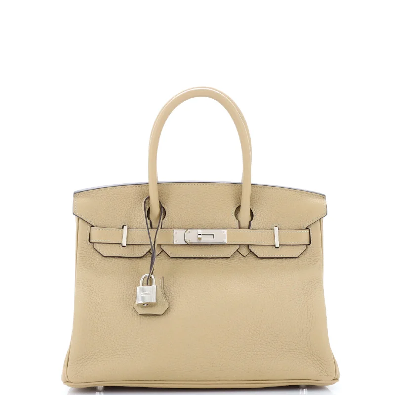 Stylish Bags With Discounts Birkin Handbag Light Clemence with Palladium Hardware 30 Stylish Bags With Discounts Birkin Handbag Light Clemence with Palladium Hardware 30