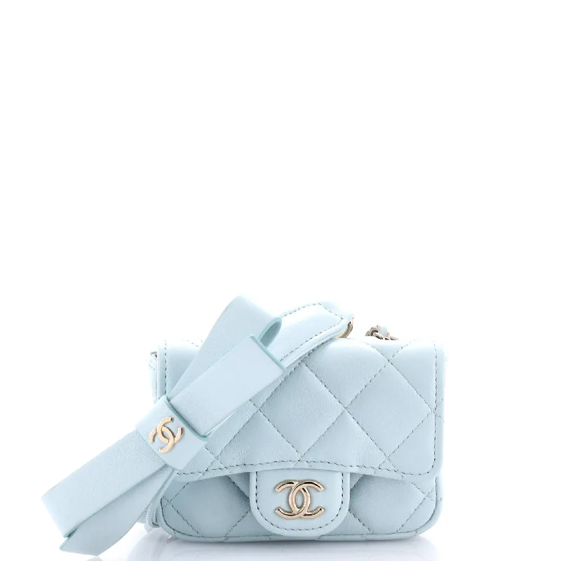 Seasonal Clearance Bags For Summer Bow Strap Classic Flap Clutch with Chain Quilted Lambskin Mini Seasonal Clearance Bags For Summer Bow Strap Classic Flap Clutch with Chain Quilted Lambskin Mini
