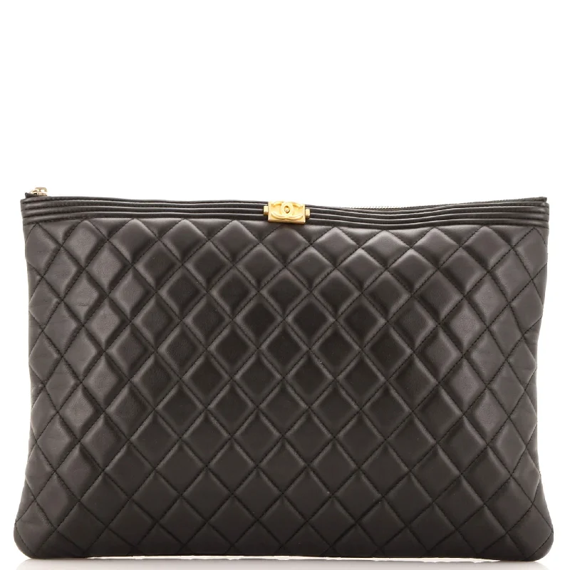 Seasonal Clearance Bags For Summer, Winter, Etc. Boy O Case Clutch Quilted Lambskin Large Seasonal Clearance Bags For Summer, Winter, Etc. Boy O Case Clutch Quilted Lambskin Large