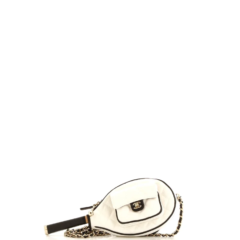 Black Friday Deals On Stylish Handbags CC Tennis Racket Clutch with Chain Quilted Canvas and Leather Black Friday Deals On Stylish Handbags CC Tennis Racket Clutch with Chain Quilted Canvas and Leather