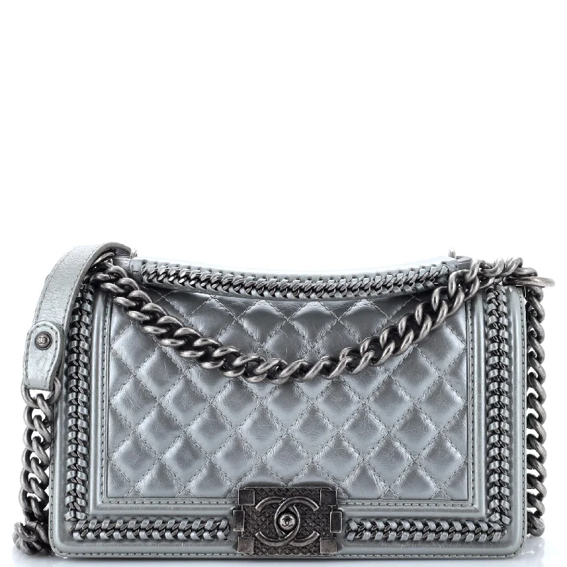 Scratch-Resistant And Luxury Sale Bags Chain Handle Boy Flap Bag Quilted Calfskin Old Medium Scratch-Resistant And Luxury Sale Bags Chain Handle Boy Flap Bag Quilted Calfskin Old Medium