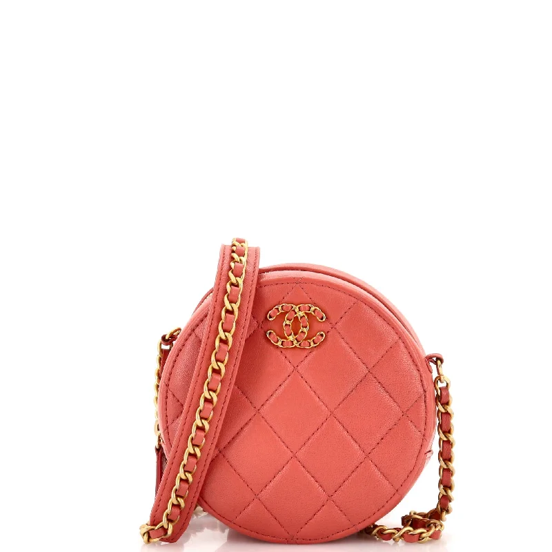 Clearance Bags For Budget Shoppers Chain Infinity Round Clutch with Chain Quilted Lambskin Clearance Bags For Budget Shoppers Chain Infinity Round Clutch with Chain Quilted Lambskin
