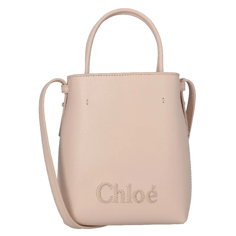 Luxury Bags On Sale Chloé Sense Micro Tote Bag In Soft Leather Beige
