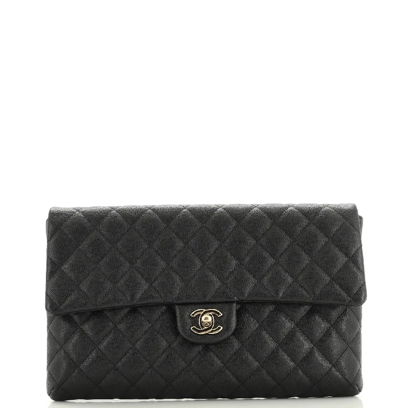 Limited-Time Offer On Trendy Bags Classic Flap Clutch Quilted Caviar