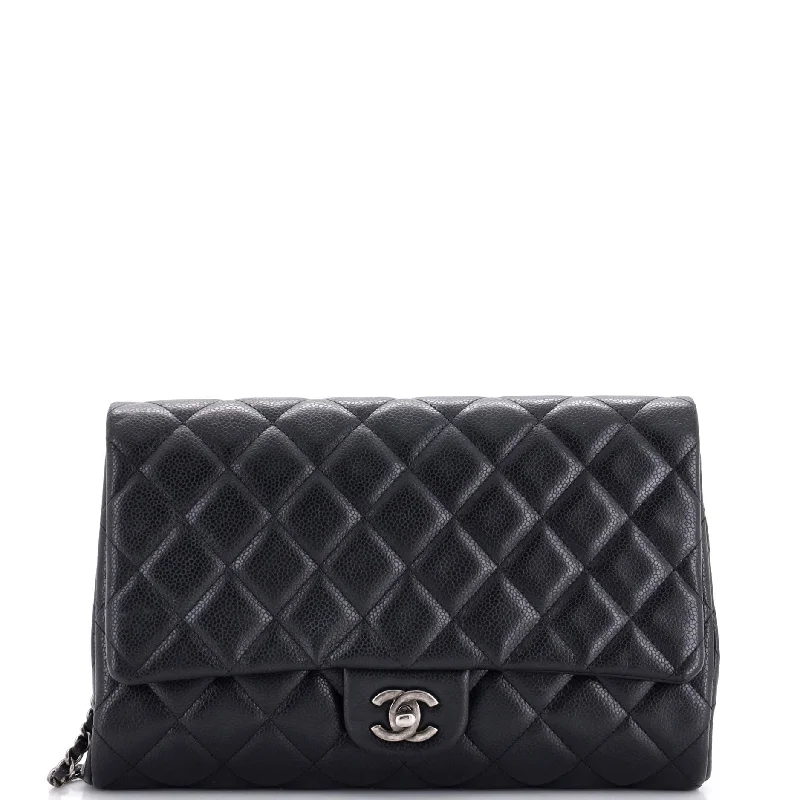 Tote Bag For Everyday Use Clutch with Chain Quilted Caviar