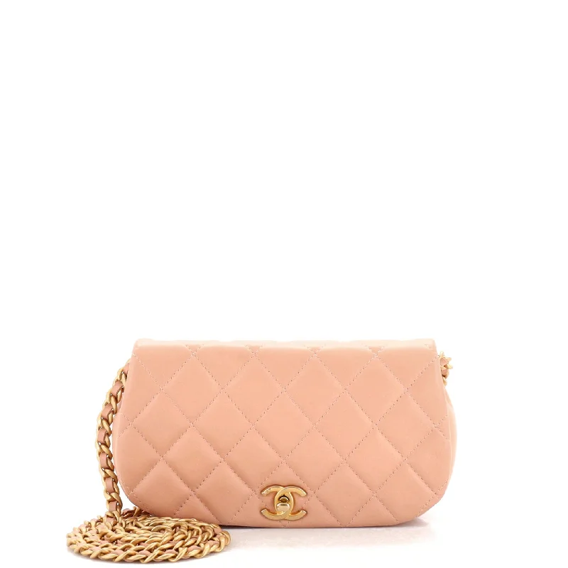 Bags For Personalized Gifts Coco Mail Clutch with Chain Quilted Calfskin