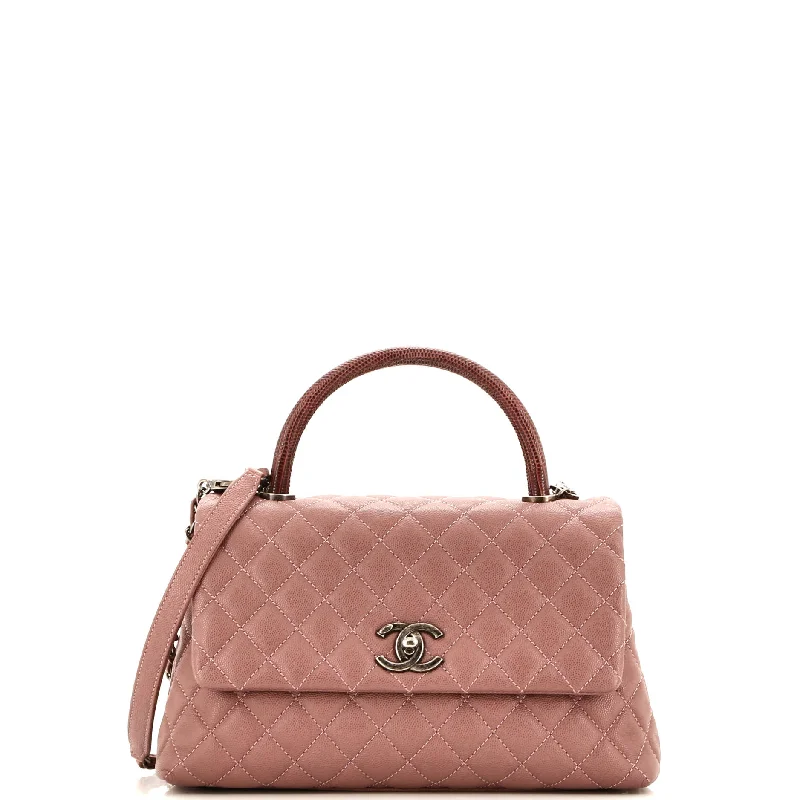 Inspired Bags For Luxury Fashion Lovers Coco Top Handle Bag Quilted Caviar with Lizard Small Inspired Bags For Luxury Fashion Lovers Coco Top Handle Bag Quilted Caviar with Lizard Small