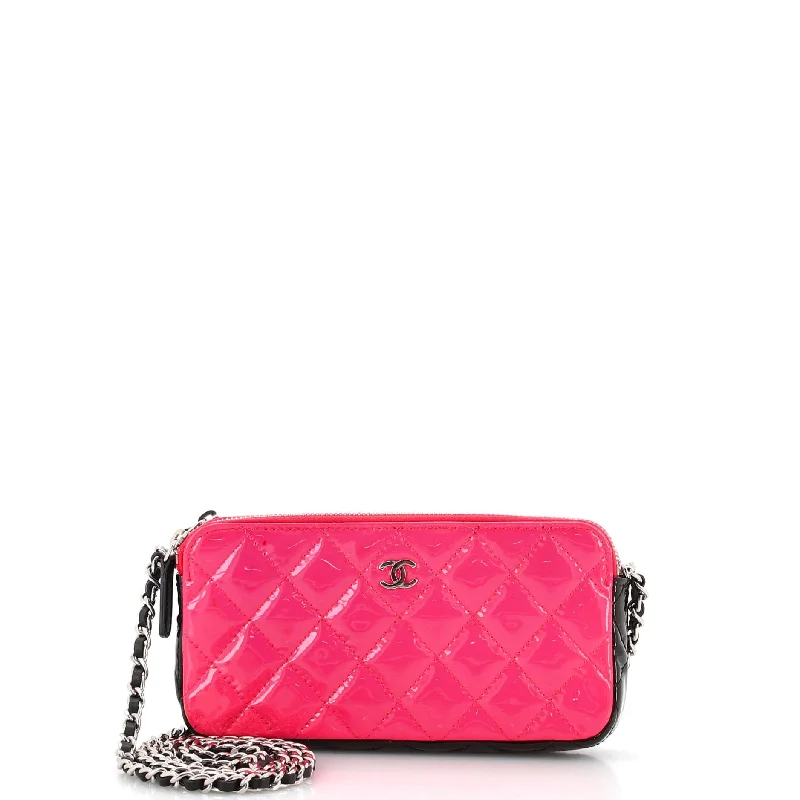 Designer-Inspired Bags At Budget-Friendly Prices Double Zip Clutch with Chain Quilted Patent Designer-Inspired Bags At Budget-Friendly Prices Double Zip Clutch with Chain Quilted Patent