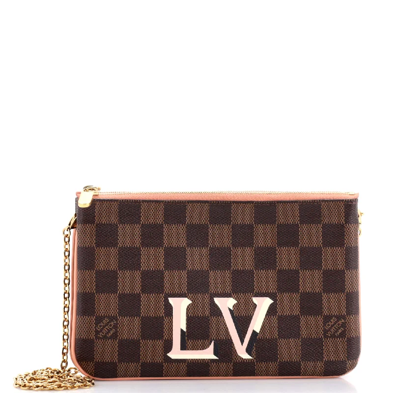 Bags For Personalized Gifts Double Zip Pochette Damier