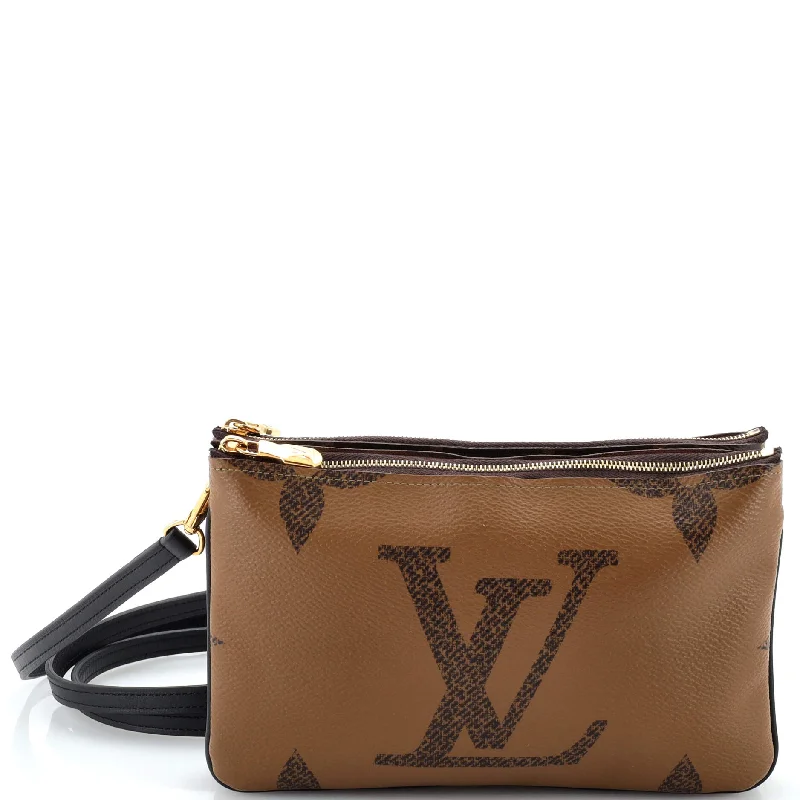 Handbag For Women Double Zip Pochette Reverse Monogram Giant