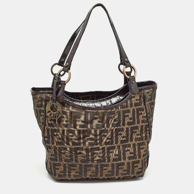 Scratch-Resistant And Luxury Sale Bags Fendi Black Zucca Canvas And Patent Leather Chef Shopper Tote Scratch-Resistant And Luxury Sale Bags Fendi Black Zucca Canvas And Patent Leather Chef Shopper Tote