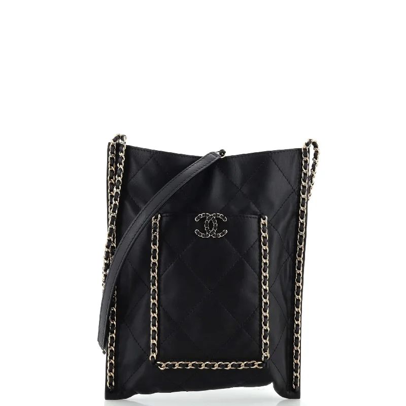 Wholesale Bags For Resellers Flat Shopping Bag Quilted Calfskin Small
