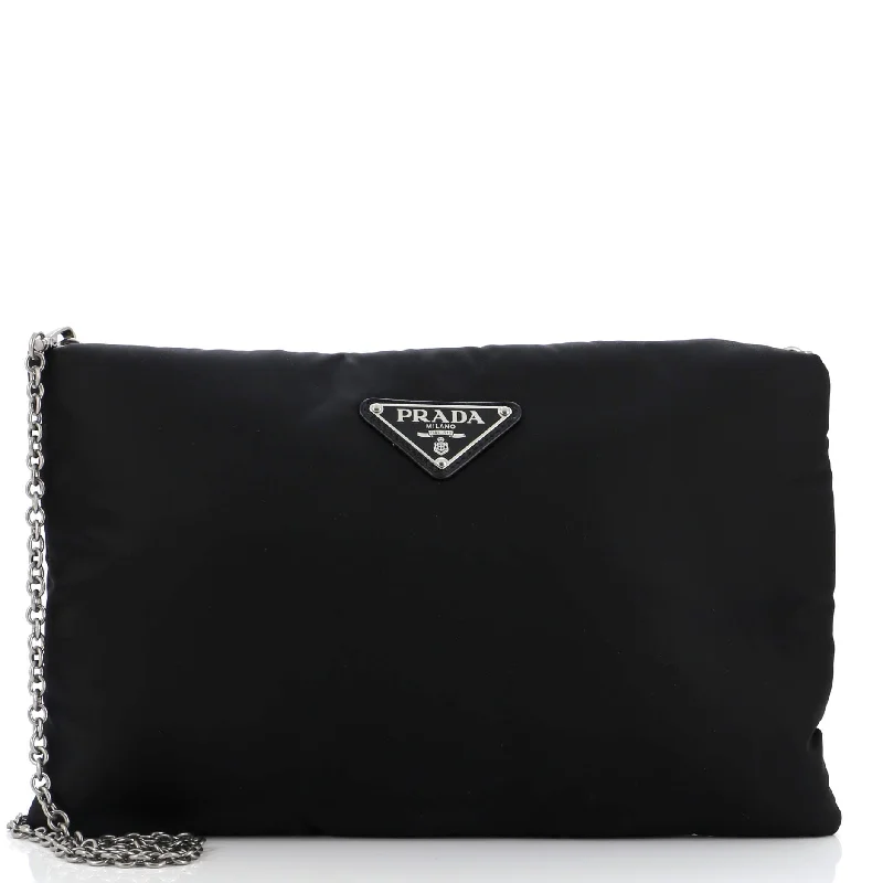 Luxury Bags Fluo Chain Clutch Tessuto Medium