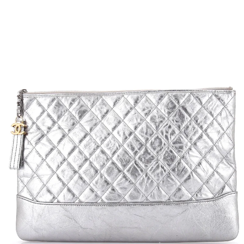 Chic Bags For Office Professionals And Urban Dwellers Gabrielle O Case Clutch Quilted Aged Calfskin Large Chic Bags For Office Professionals And Urban Dwellers Gabrielle O Case Clutch Quilted Aged Calfskin Large