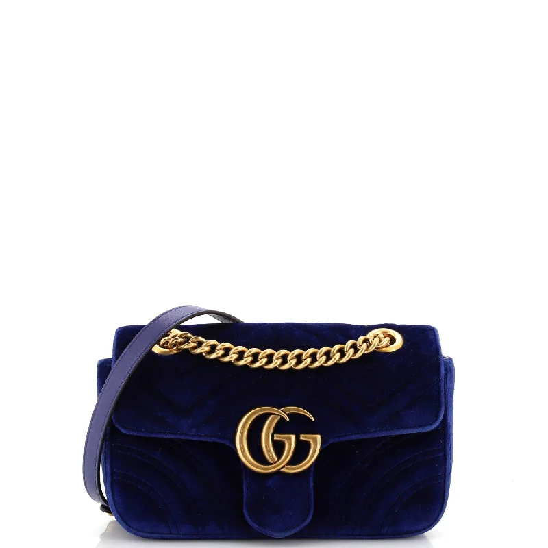 Trendy Bags For Teenage Girls GG Marmont Flap Bag Matelasse Velvet Mini