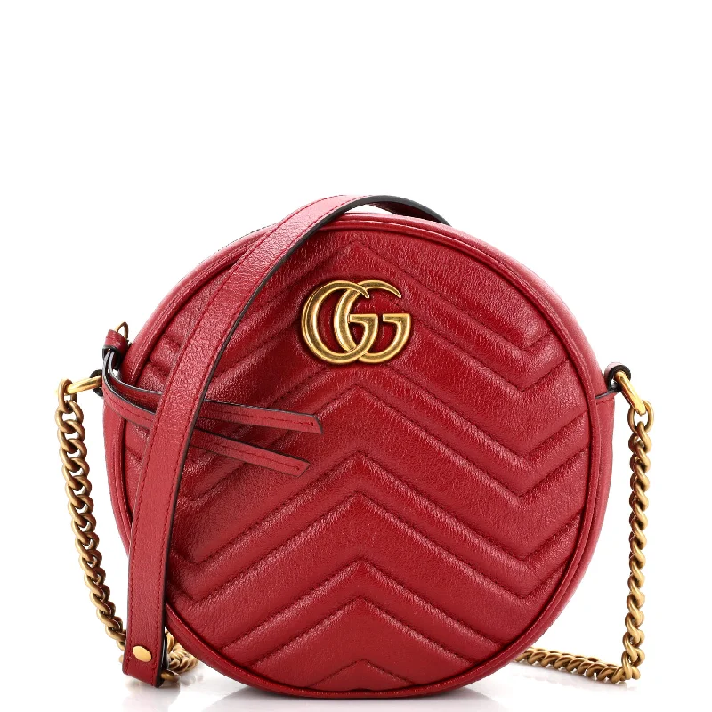 Scratch-Resistant And Luxury Sale Bags GG Marmont Round Shoulder Bag Matelasse Leather Mini Scratch-Resistant And Luxury Sale Bags GG Marmont Round Shoulder Bag Matelasse Leather Mini