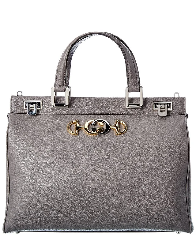 Inspired Bags For Modern Sophistication Gucci Zumi Medium Leather Top Handle Tote